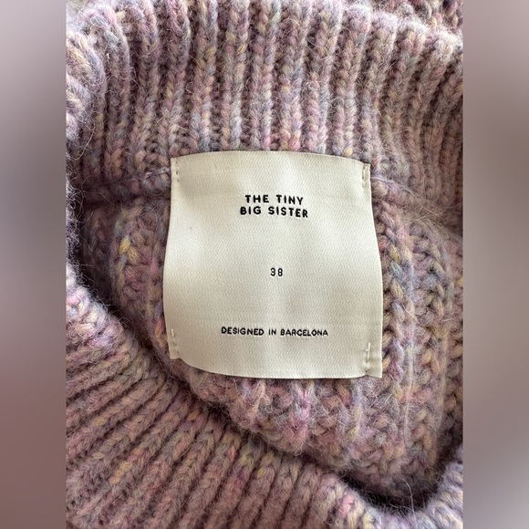 Tinycottons Tiny Big Sister multicolor mockneck sweater - Picture 4 of 5